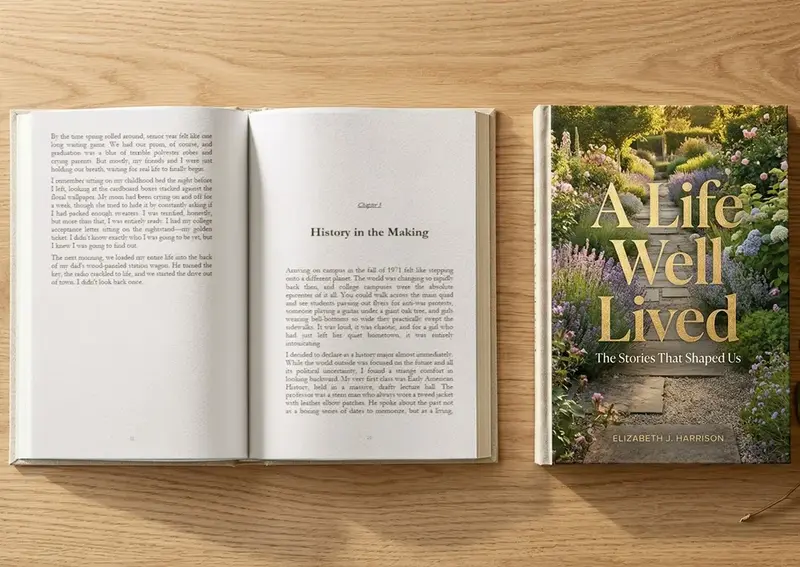 An elegant hardcover book
